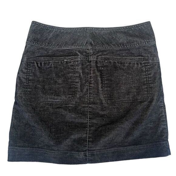 ATHLETA BLACK‎ CORDUROY A-LINE BUTTON MIKI SKIRT WOMENS SIZE 8 - Picture 11 of 13